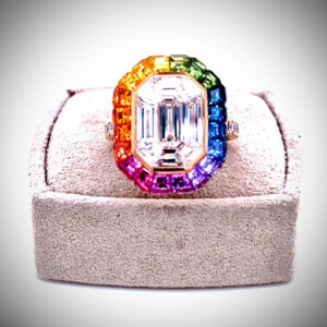 Rainbow Saphire Ring